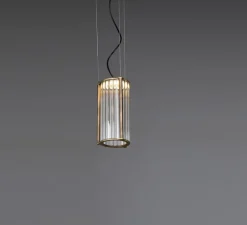 Suspension*Alma light Suspension, Totem II, , LED, dim, 2700K, 1520 lm, Ø13,5cm, H26cm - transparent, bronze satiné
