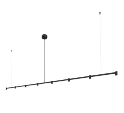 Suspension*Wever&Ducré Suspension, Trace Chandelier 3.0, , LED, dim, 2700K, 1730 lm, L235cm, H5cm - noir
