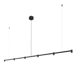 Suspension*Wever&Ducré Suspension, Trace Chandelier 2.0, , LED, dim, 3000K, 1200 lm, L182,8cm, H5cm - noir