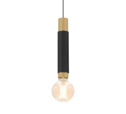 Suspension*Wever&Ducré Suspension, Trace suspended 2.0, , Ø4,8cm, H26cm - noir mat, champagne