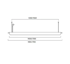 Suspension*Zero Suspension, Trapets 13020106-30, , LED, 3000K, 2115 lm, L146cm, H7,1cm - noir