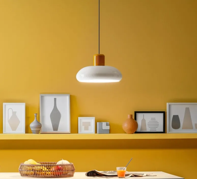 Suspension*Stilnovo Suspension, Trepiù, , LED, dim, 3000K, 2535 lm, Ø40cm, H23,4cm - jaune, blanc