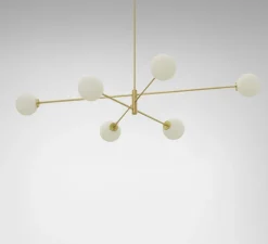 Suspension*CTO lighting suspension, TREVI 6 , , L154cm, H25cm - laiton