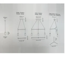 Suspension, Triana, nickel, Ø6cm, H15cm, LED, 3000k, 900lm - Carpyen