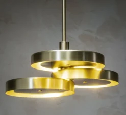 Suspension, Triarc, laiton, blanc, Ø64cm, H24cm - Bert Frank