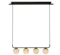 Suspension*Alma light suspension, Tribeca, , LED, 2700K, 270lm, Ø76cm, H25cm - noir