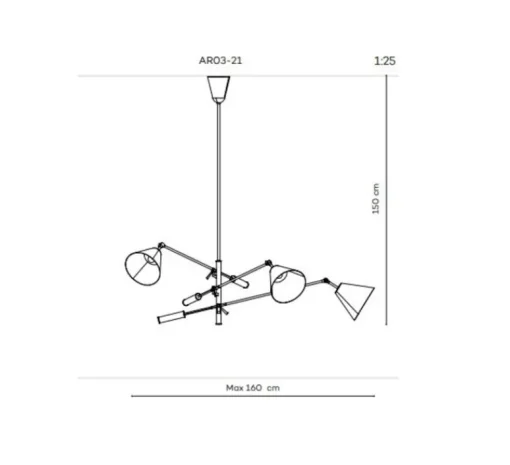 Suspension*Arredoluce Suspension, Triennale, Réédition, , Ø160cm, H150cm - bleu, rouge, jaune