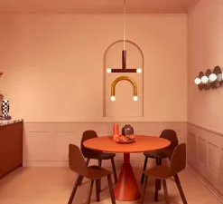 Suspension, TRN C2, marron, ochre, L35cm, H63cm - Pani Jurek