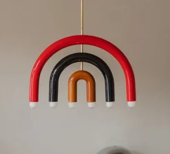 Suspension*Pani Jurek Suspension, TRN F1, , L58cm, H38cm - rouge, noir, ocre