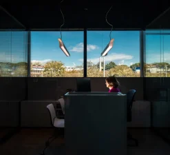 Suspension, Troag, naturel, LED, 3000K, 6080lm, L185cm, H8,5cm - Foscarini