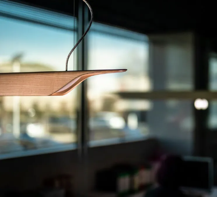 Suspension, Troag, naturel, LED, 3000K, 6080lm, L185cm, H8,5cm - Foscarini