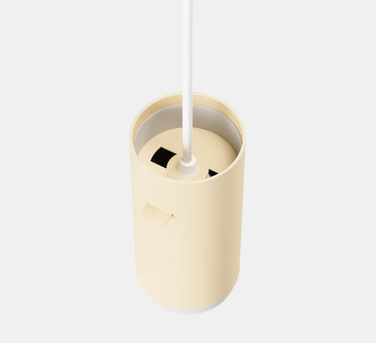 Suspension, Tube, petit, beige, Ø16cm, H8cm - Moebe