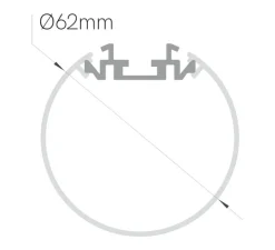 Suspension*Beneito Faure Suspension, Tubi D-60, , LED, dim, 4000K, 6882 lm, L197cm, H6,2cm - blanc