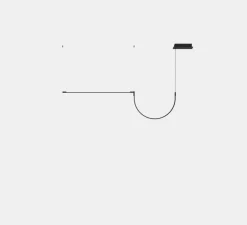 Suspension, Tubs longiligne avec arche, noir, LED, 2700K, 2050 lm, L160cm, H250cm - LEDS C4