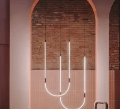 Suspension*LEDS C4 Suspension, Tubs Modular Double Arch, , LED, dim, 3000K, 6118 lm, L120cm, H350cm - noir