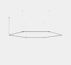 Suspension, Tubs Modular Hexagonal, noir, LED, dim, 3000K, 6762 lm, L203,4cm, H250cm - LEDS C4