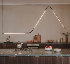 Suspension*LEDS C4 Suspension, Tubs Modular Lineal Triangular, , LED, dim, 3000K, 2256 lm, L180cm, H250cm - noir