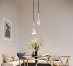 Suspension*Modular Suspension, Tulip Bloom Suspended Surface Power Feed 1x, , Ø14,8cm, H18cm - blanc
