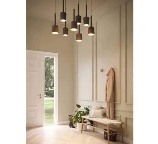 Suspension*Modular suspension, Tulip Blossom, , Ø10,9cm, H18cm - Lighting noir et or