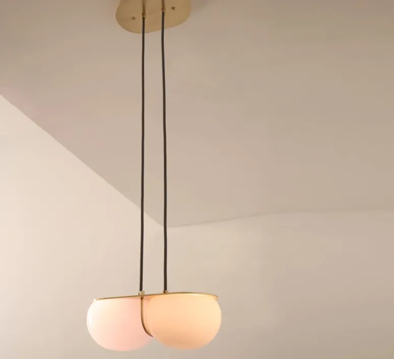 Suspension*SkLO Studio Suspension, Twin 3.0, , L28cm, H15cm - Oyster, laiton brossé