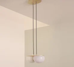 Suspension*SkLO Studio Suspension, Twin 3.0, , L28cm, H15cm - Oyster, laiton brossé