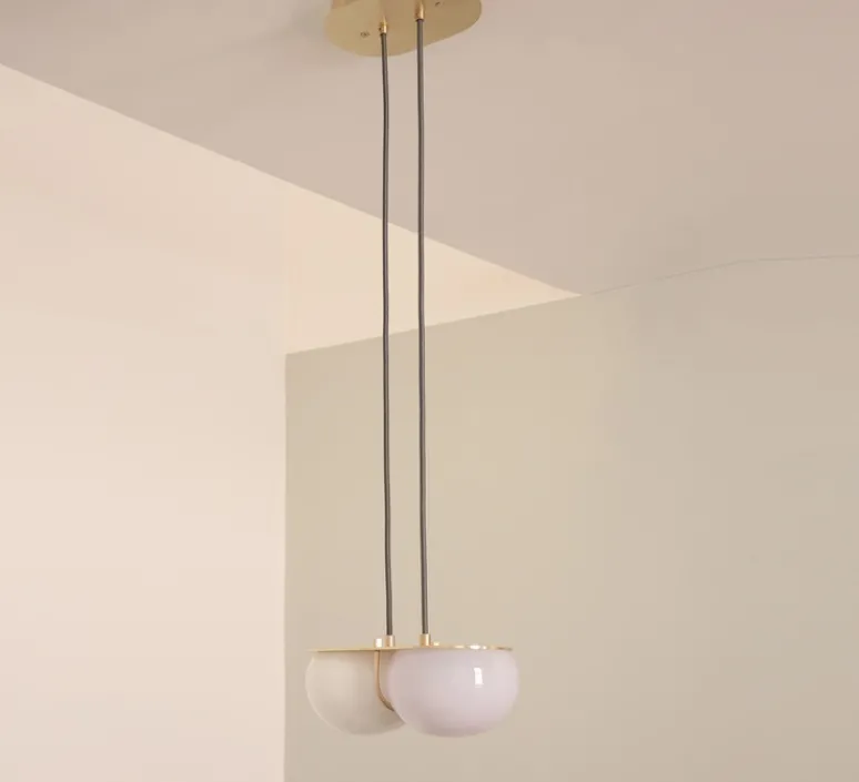 Suspension*SkLO Studio Suspension, Twin 3.0, , L28cm, H15cm - Oyster, laiton brossé