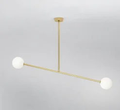 Suspension*Atelier Areti Suspension, Two Spheres 067, , L90cm, H71cm - laiton