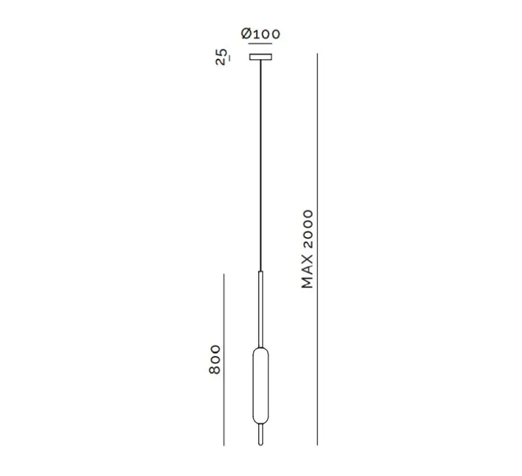 Suspension, Typha 01, blanc et laiton, LED, 2700K, 1200lm, Ø5cm, H80cm - Il Fanale