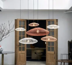 Suspension, UFO Full Large, cuivre, Ø80cm, H24cm - Atelier Robotiq