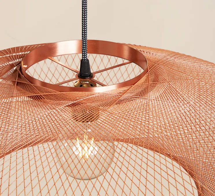 Suspension, UFO Full Large, cuivre, Ø80cm, H24cm - Atelier Robotiq