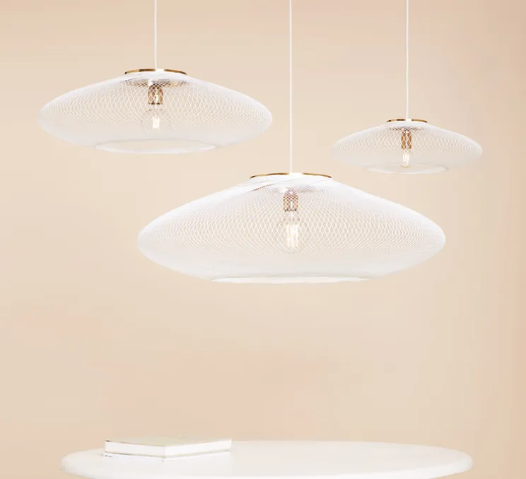 Suspension, UFO full Large, blanc, Ø80cm, H24cm - Atelier Robotiq