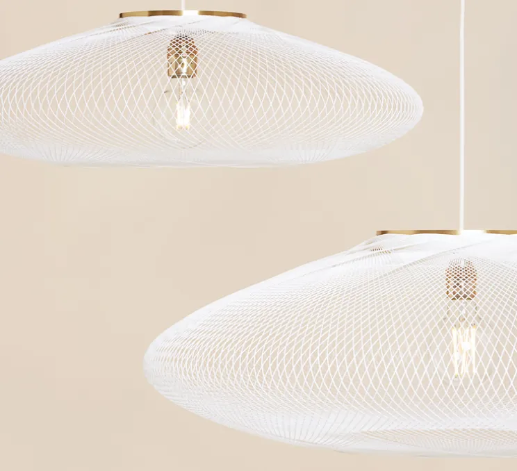 Suspension, UFO full Large, blanc, Ø80cm, H24cm - Atelier Robotiq