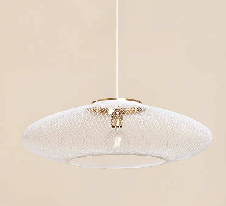 Suspension, UFO full Large, blanc, Ø80cm, H24cm - Atelier Robotiq