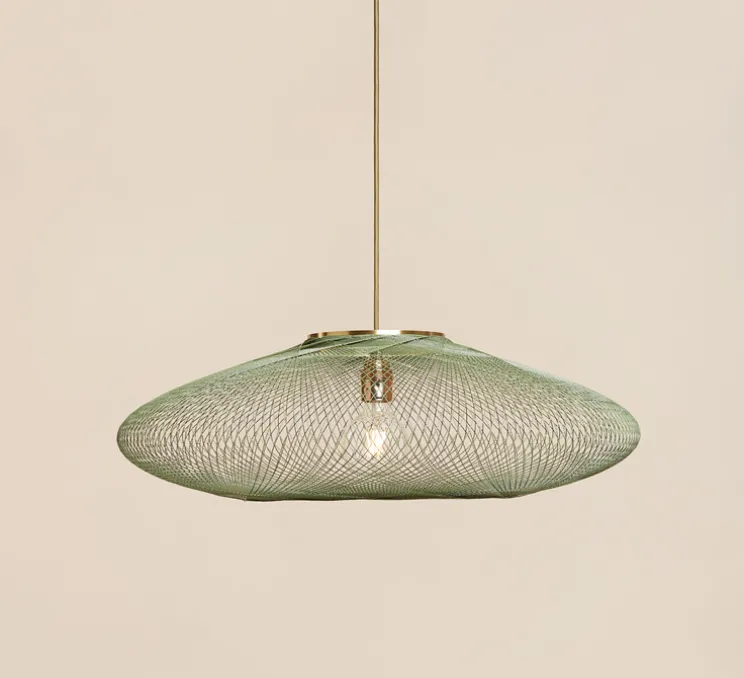 Suspension, UFO full, large, vert, Ø80cm, H24cm - Atelier Robotiq