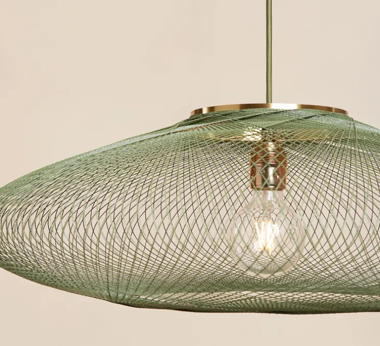 Suspension, UFO full, large, vert, Ø80cm, H24cm - Atelier Robotiq