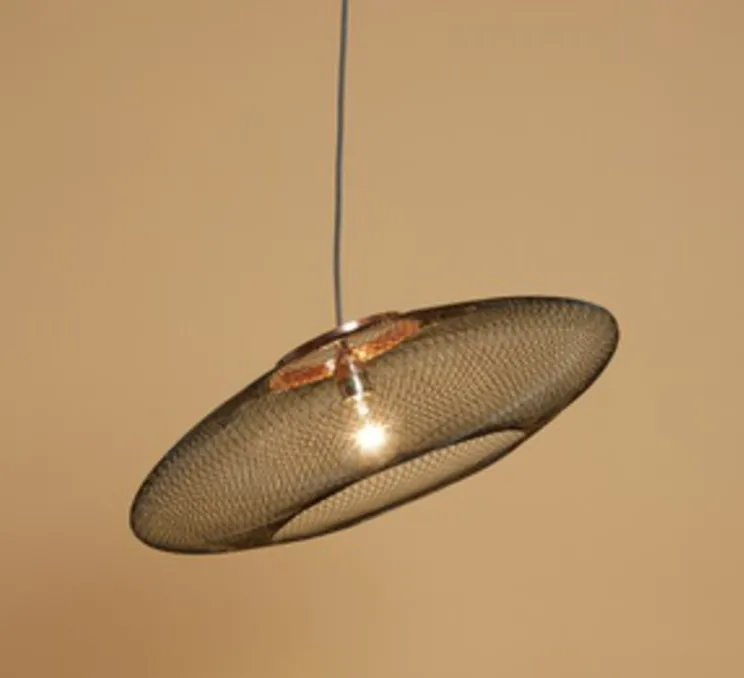 Suspension, UFO Full, Medium, noir charbon, câble noir et blanc, Ø60cm, H18cm - Atelier Robotiq