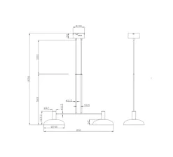 Suspension, Ufo Long, noir, L81cm, H58cm - Cobankeryd