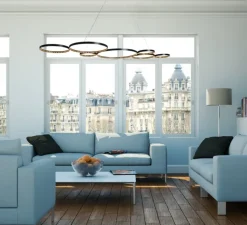 Suspension, Ultra 8, noir, LED, dim, 2700K, 3696 lm, L167cm, H2cm - Le Deun