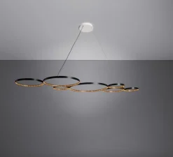 Suspension, Ultra 8, noir, LED, dim, 2700K, 3696 lm, L167cm, H2cm - Le Deun