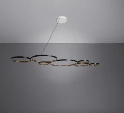 Suspension*Le Deun Suspension, Ultra 8 XS, , LED, dim, 2700K, 3168 lm, L141cm, H2cm - noir