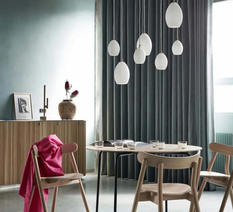 Suspension*Northern Suspension, Unika large, , Ø14cm, H20cm - blanc opal