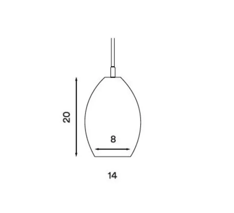 Suspension*Northern Suspension, Unika large, , Ø14cm, H20cm - blanc opal
