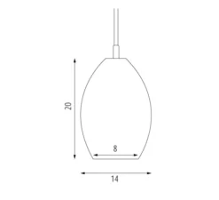 Suspension, Unika, transparent, H20cm - Northern