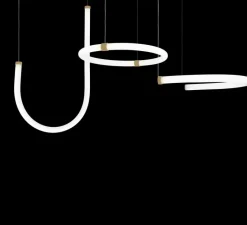 Suspension*Petite Friture Suspension, Unseen, 3 pendants, LED, dim, 2700K, 2410 lm, L180cm, H82cm -