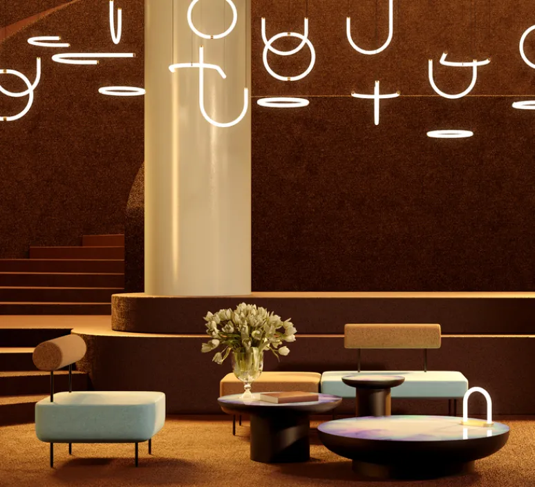 Suspension*Petite Friture Suspension, Unseen, Lampe O, LED, dim, 2700K, 660 lm, L47cm, H7cm -