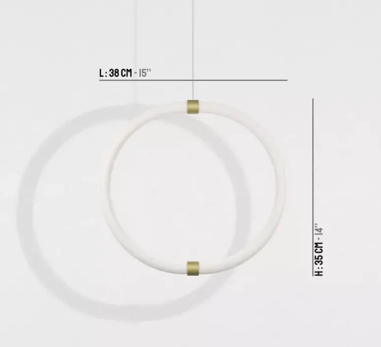 Suspension*Petite Friture Suspension, Unseen, Lampe O, LED, dim, 2700K, 660 lm, L47cm, H7cm -