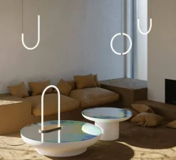 Suspension, Unseen, Lampe U, LED, dim, 2700K, 720 lm, L42cm, H28cm - Petite Friture