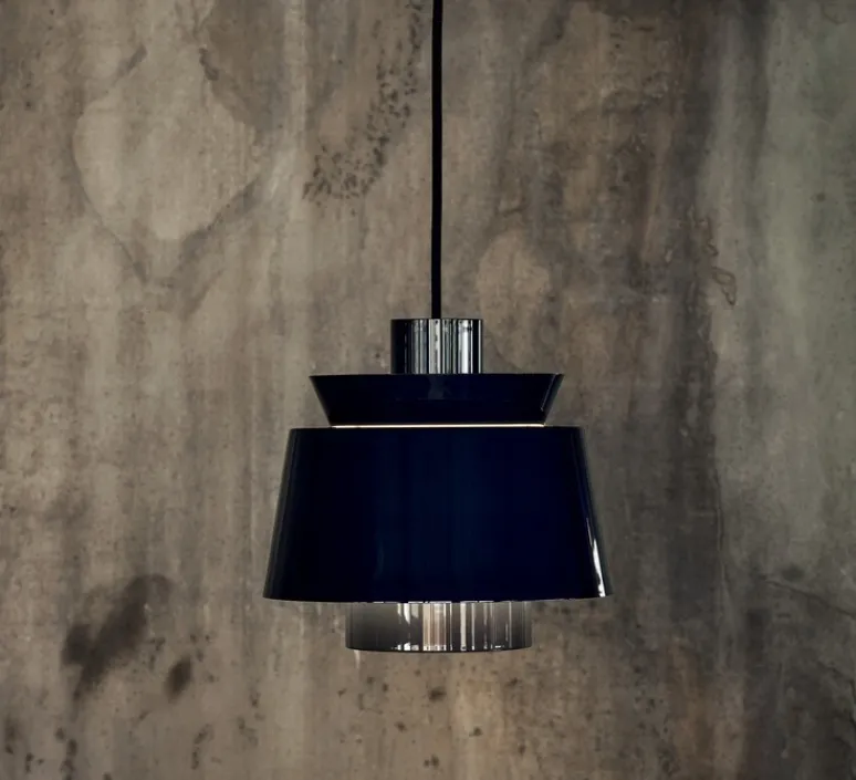 Suspension*Andtradition Suspension, Utzon JU1, , Ø22cm, H23cm - bleu métallisé