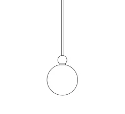 Suspension*Ebb and Flow Suspension, Uva L, avec rosace, , Ø10cm, H15cm - gris fumé et argent brillant