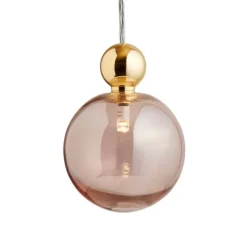 Suspension, Uva L, pour composition multiple, rose obsidienne et or brillant, Ø10cm, H15cm - Ebb and Flow